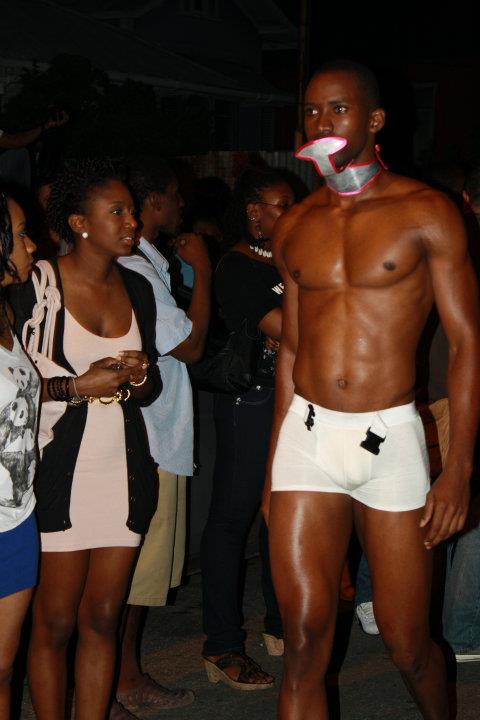 Chizl Menswear at the Murray Street show — Erotic Art Week archive photograph