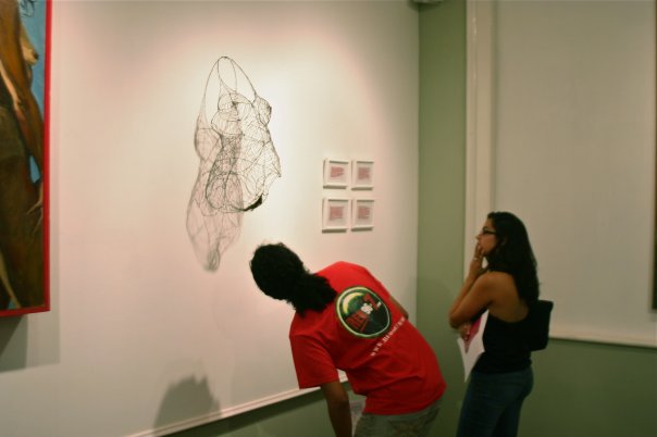 Wire sculpture by Susan Deyal at Soft Box — Erotic Art Week archive photograph